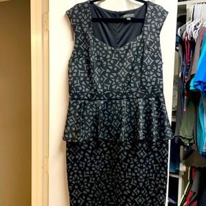 Forever 21 grey & black peplum dress